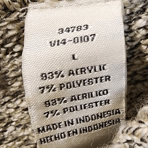 LEE Vintage quarter button acrylic sweater L - Picture 11 of 12